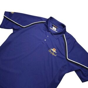 Roush Racing Crown Royal Polo Shirt Mens Large Purple Short Sleeve Team Caliber